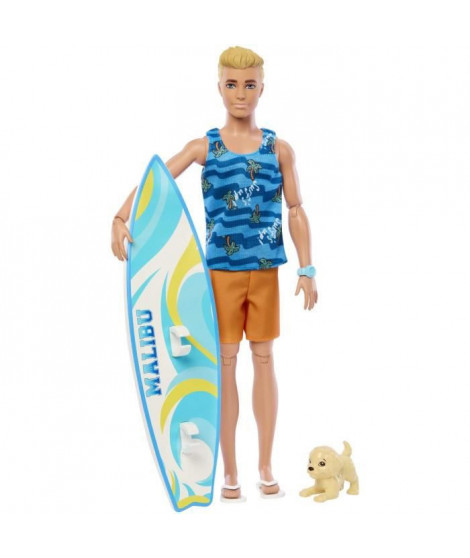 BARBIE - BARBIE KEN SURF DOLL + ACCY (CP6) - 21A - poupée - 3 ans et +