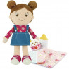 Baby Clementoni - Olivia, ma poupée a moi - Poupée douce 26,5cm + 3 accessoires