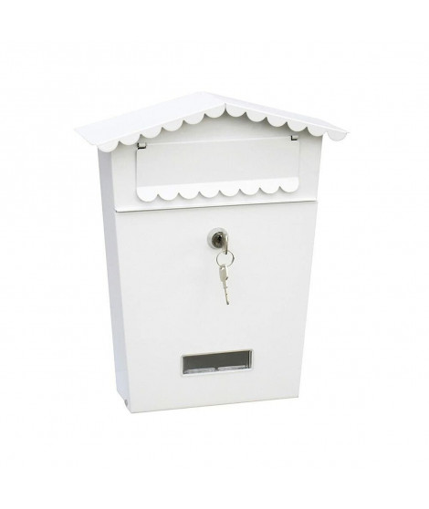 Boîte aux lettres EDM House Acier Blanc (21 x 6 x 30 cm)