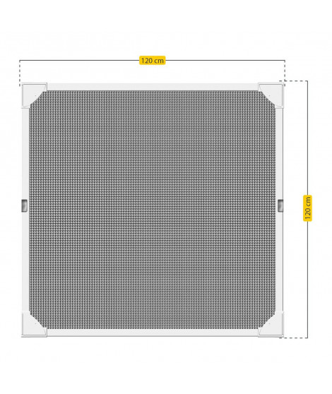 Moustiquaire Schellenberg 117 cm Fibre de Verre (100 x 120 cm)