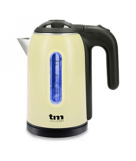 Bouilloire Électrique avec Voyant LED TM Electron Acier inoxydable Crème