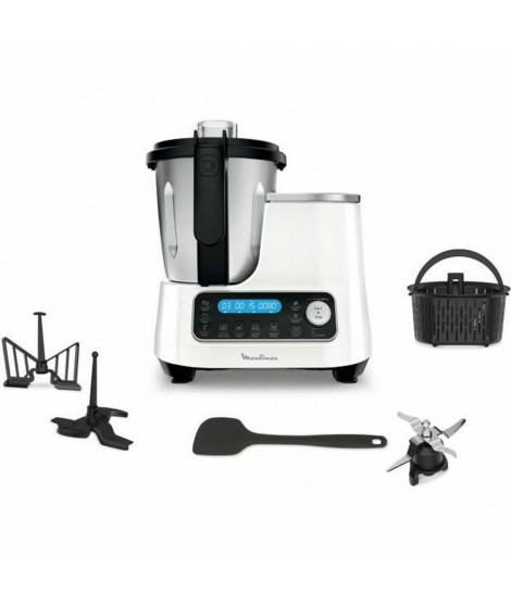 Robot culinaire Moulinex HF45PRBL Noir/Blanc Blanc 1400 W 2 L