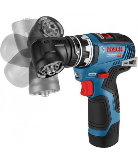 Bosch Professional Perceuse visseuse GSR 12V-35 FC 2xbatteries 3,0 Ah + chargeur GAL 12V-40 GFA 12-H -B W E X L-BOXX