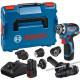 Bosch Professional Perceuse visseuse GSR 12V-35 FC 2xbatteries 3,0 Ah + chargeur GAL 12V-40 GFA 12-H -B W E X L-BOXX
