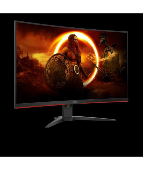 Ecran PC Gamer incurvé - AOC C32G2AE/BK - 31.5 FHD - Dalle VA - 1ms - 165Hz - HDMI / VGA / DisplayPort - FreeSync Premium