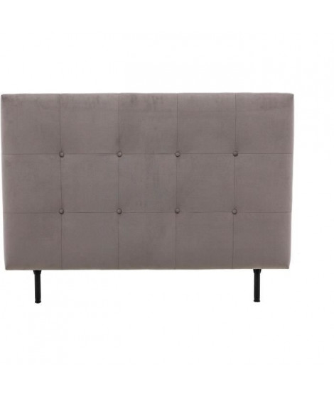 Tete de lit 140 cm ESTIA - Tissu Trinity Taupe - Réglable en hauteur de 105 a 116 cm