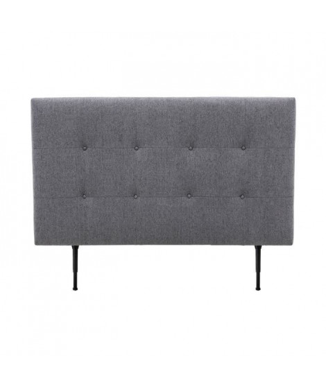 Tete de lit 160 cm ESTIA - Tissu Neve Anthracite - Réglable en hauteur de 105 a 116 cm