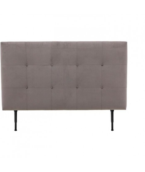 Tete de lit 160 cm ESTIA - Tissu Trinity Taupe - Réglable en hauteur de 105 a 116 cm