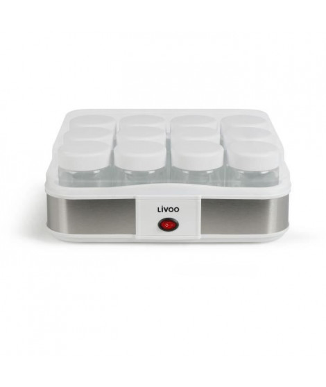 Yaourtiere fromagere LIVOO - 12 pots - bac avec égouttoir pour fromage blanc