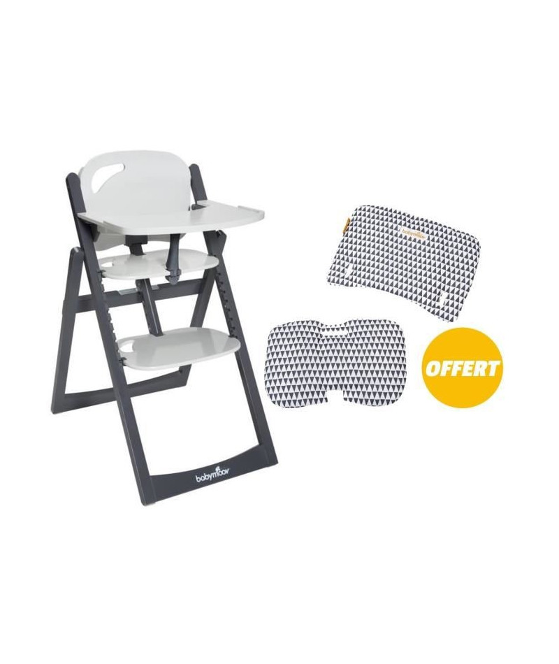 Babymoov Chaise Haute Evolutive Light Wood Zinc Coussins Deco Zinc Offerts Alienor Loisirs Com