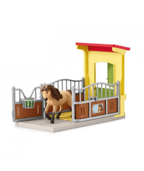 SCHLEICH - Box avec Poney Icelandais - Extension Ferme Educative - 42609 - Gamme Farm World