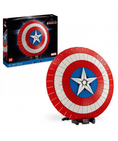 LEGO Marvel 76262 Le Bouclier de Captain America, Maquette Avengers pour Adultes avec Marteau de Thor