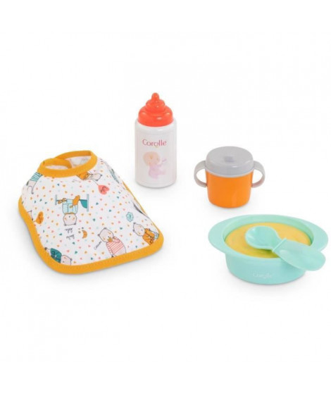 Petit Coffret Repas COROLLE - 5 accessoires - pour poupon 30 cm - des 18 mois