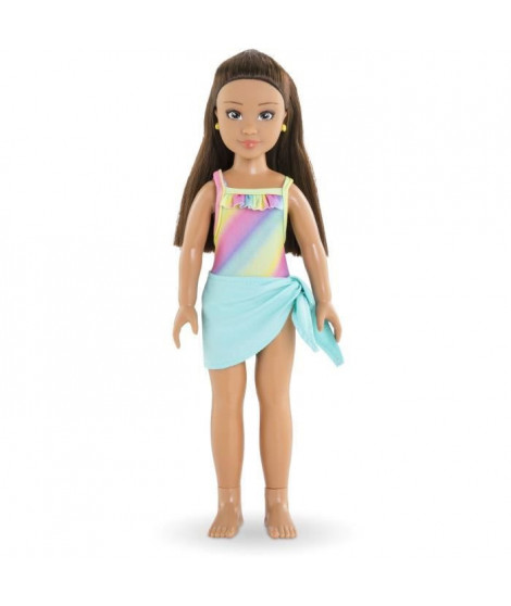 Coffret Luna a la plage COROLLE GIRLS - poupée mannequin - 5 accessoires - 28 cm - Des 4 ans