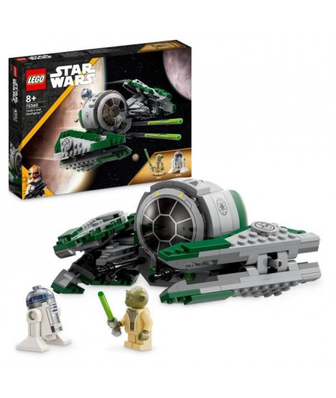 LEGO Star Wars 75360 Le Chasseur Jedi de Yoda, Jouet The Clone Wars avec la Minifigurine Yoda et Figurine R2-D2