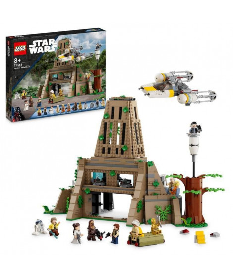 LEGO Star Wars 75365 La Base Rebelle de Yavin 4, Jouet avec 10 Minifigurines dont Luke Skywalker, la Princesse Leia