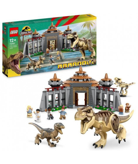 LEGO Jurassic Park 76961 Le Centre des Visiteurs : l'Attaque du T. Rex et du Vélociraptor, Jouet