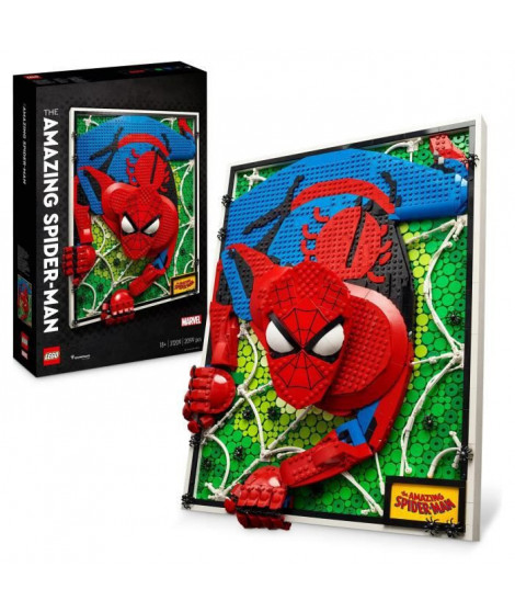 LEGO ART 31209 The Amazing Spider-Man, Set Art Mural 3D, Poster BD pour Adolescents et Adultes