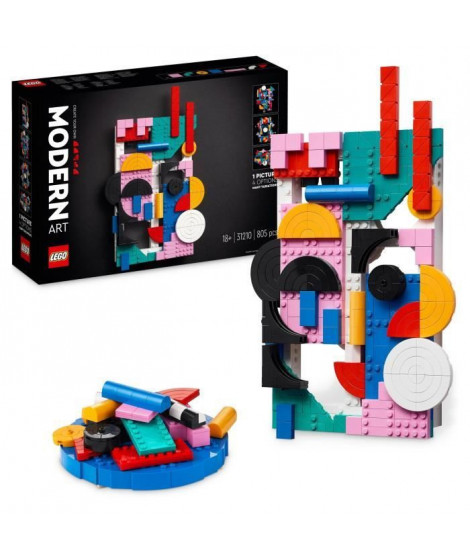 LEGO ART 31210 Art Moderne, Créer une Toile Murale Abstraite Colorée, Activité Manuelle pour Adultes