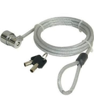 Câble de sécurité a câble métallique avec serrure a clé pour PC Portable (Longueur: 1.8m) - PORT CONNECT