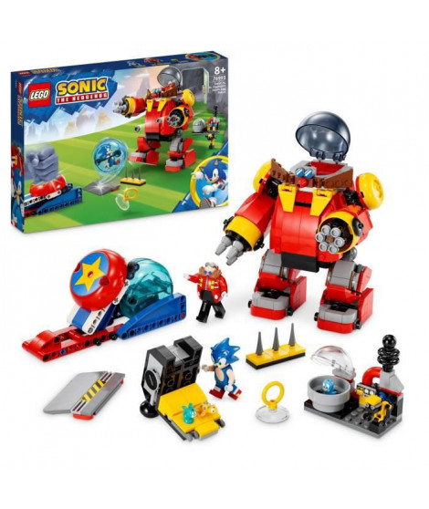 LEGO Sonic the Hedgehog 76993 Sonic contre le Death Egg Robot du Dr. Eggman, Jouet pour Enfants, avec 6 Personnages