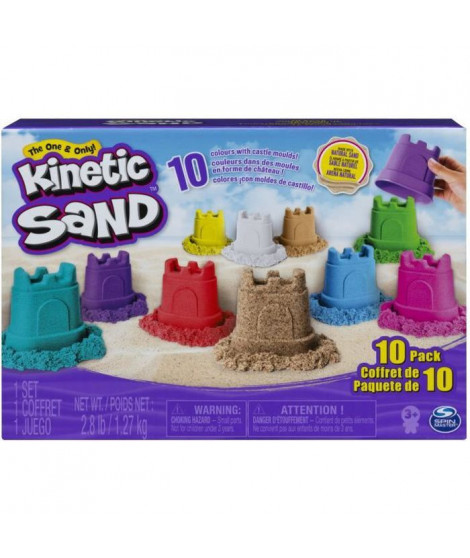 COFFRET PACKS DE SABLE 10 COULEURS 1,27 KG Kinetic Sand