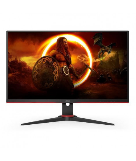 Ecran PC  - AOC - 24G2SAE/BK - 23,6 VA FHD 1ms 165Hz HDMI DisplayPort VGA Haut-Parleurs Pivot Freesync Premium