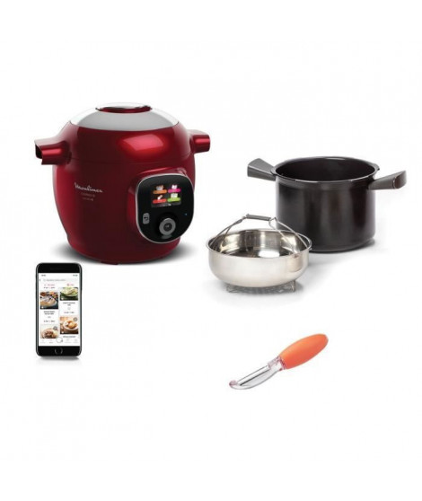 MOULINEX Cookeo Connect Multicuiseur intelligent, 6L, Haute pression, 200 recettes intégrées, Bluetooth, Application dédiée Y…