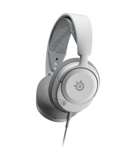 Casque-Micro Gaming - STEELSERIES - Arctis Nova 1P White - Filaire - Multiplateforme - Blanc / Gris