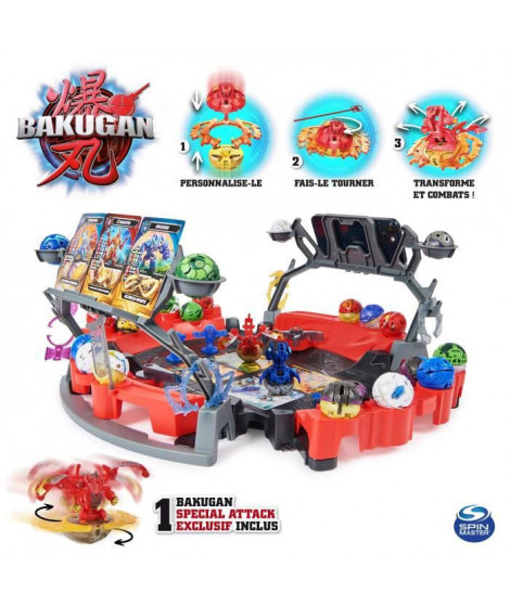 BAKUGAN - Arene de combat + de 50 cm de long - 1 Bakugan Special Attack