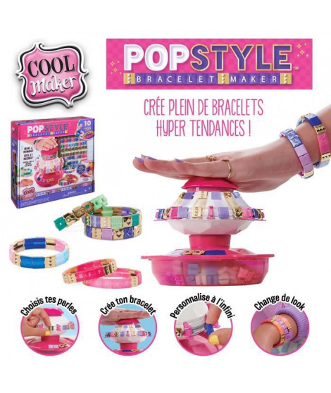 COOL MAKER - Pop Style Machine a Bracelets - Jusqu'a 10 Bracelets