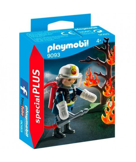 PLAYMOBIL 9093 - Pompier avec Arbre en Feu
