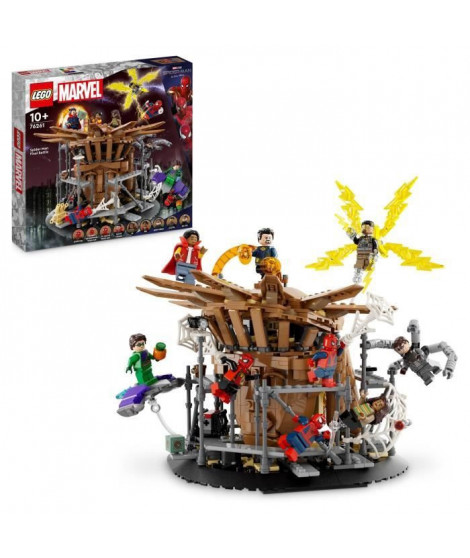 LEGO Marvel 76261 Le Combat Final de Spider-Man : No Way Home, Jouet avec 3 Peter Parkers, Bouffon Vert, Electro