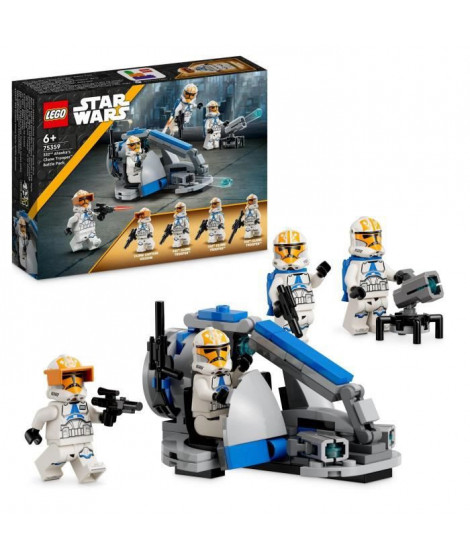 LEGO Star Wars 75359 Pack de Combat des Clone Troopers de la 332e Compagnie d'Ahsoka, Jouet avec Véhicule Speeder