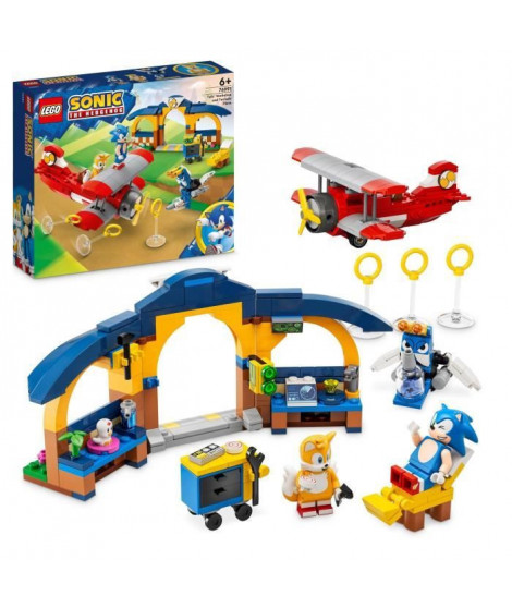 LEGO Sonic the Hedgehog 76991 L'avion Tornado et l'Atelier de Tails, Jeu de Construction avec 4 Figurines de Personnages