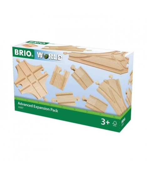 BRIO World - 33307 - Coffret Evolution Avance 11 Rails - Accessoire pour circuit de train en bois - Assortiment de rails - de…