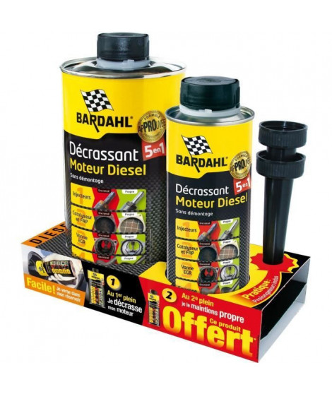 BARDAHL Lot Décrassant moteur Diesel 2020 - 1 L et 300 ml