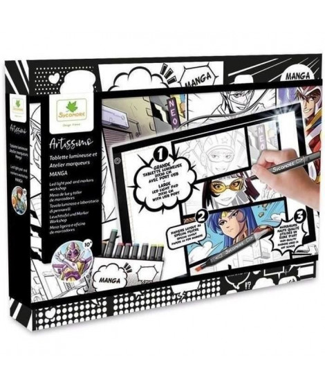 SYCOMORE - TABLETTE LUMINEUSE ET ATELIER MARQUEURS - MANGA