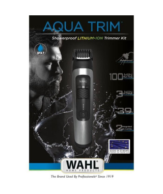 Tondeuse Barbe WAHL Aqua Trim - sans fil - batterie lithium ion - étanche