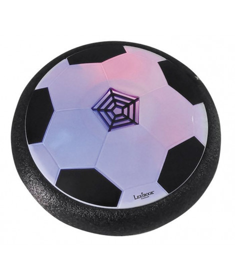 AeroFoot - Disque de foot aéroglisseur en mousse lumineux avec 2 cages de buts, 1 ballon et une pompe, rechargeable