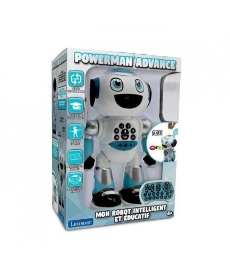 Powerman Robot Programmable avec Quiz, Musique, Jeux, lancer de disque, histoires et télécommande (Français)