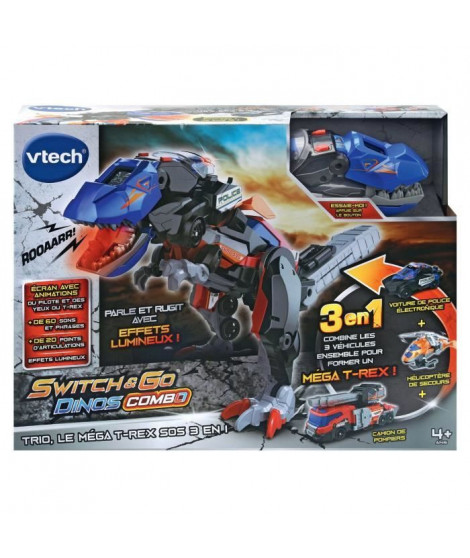VTECH SWITCH & GO COMBO - TRIO, LE MEGA T-REX SOS (3 EN 1)