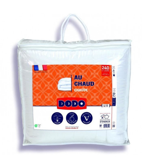 DODO Couette 220x240 cm AU CHAUD - chaude - 100% Polyester - 2 personnes - blanc