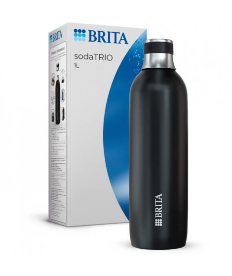 Bouteille BRITA pour sodaTRIO - acier inoxydable - 1L - noire