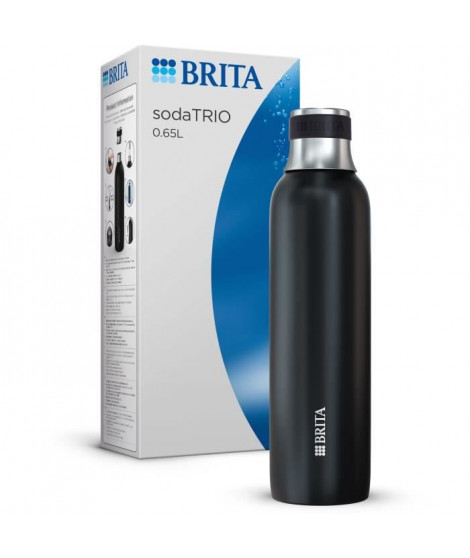 Bouteille BRITA pour sodaTRIO - acier inoxydable - 0,65L - noire