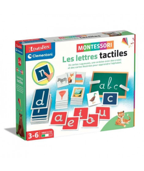 Clementoni - Montessori - Les lettres tactiles pour apprendre l'alphabet