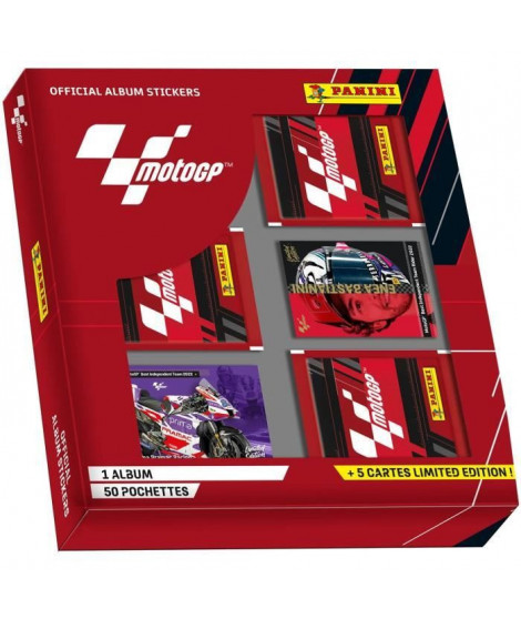 Coffret collector (1 album + 50 pochettes + 5 cartes EL) - MOTO GP 2023 Stickers PANINI