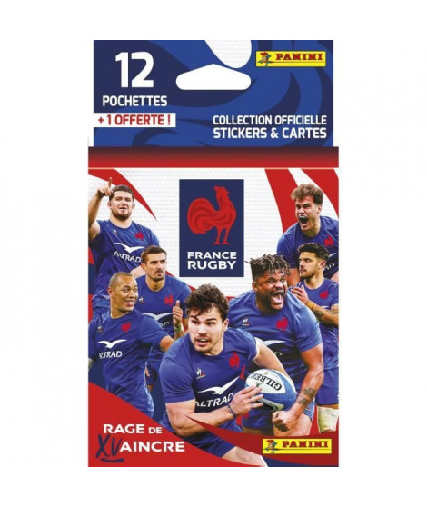 Blister 12+1 pochettes PANINI - RUGBY EDF