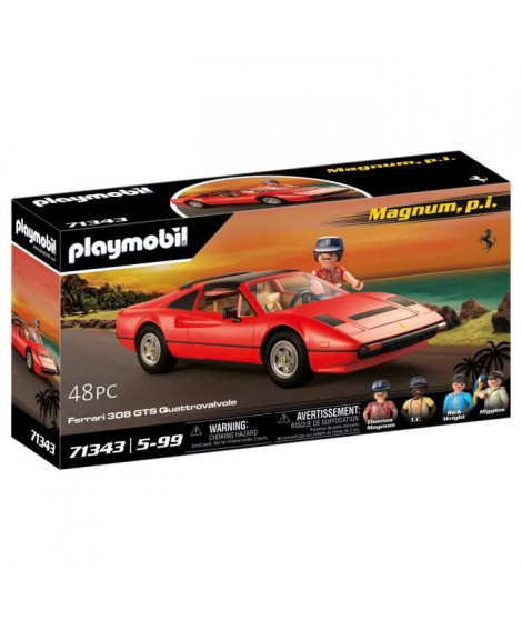 PLAYMOBIL 71343 Magnum - Ferrari 308GTS - Classic Cars - Voiture de collection