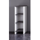 trendteam smart living étagere de salle de bain avec beaucoup d'espace rangements, Blanc/Argent fumée, 32 x 103 x 114 cm